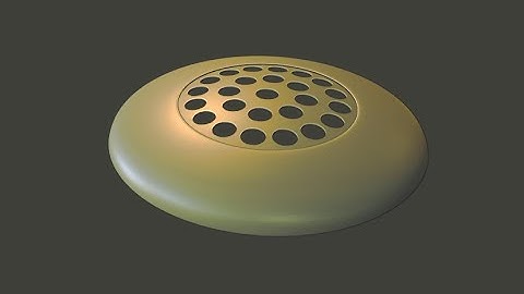 BLENDER 2.8: Holes in Rounded Surface (Speaker Grill, Intercom)