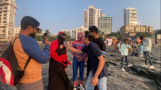 Hijab Girl Spiderman In Ban Stand Public Reaction My Full Vloge