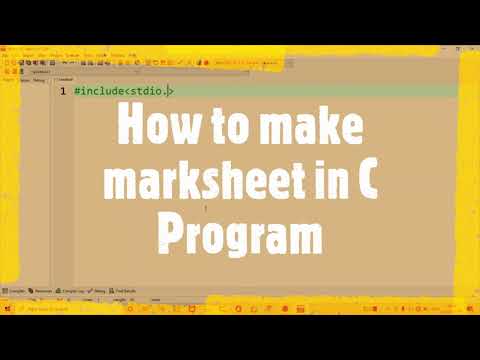 Print Marksheet in c program | c tutorial quiz #8.1