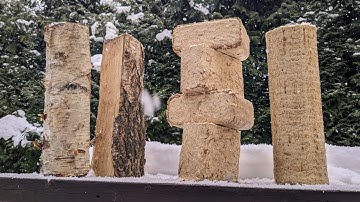 Firewood VS Firelogs - Which one is Better?  ( Wooden Sawdust / Woodchip briquettes logs for heat )