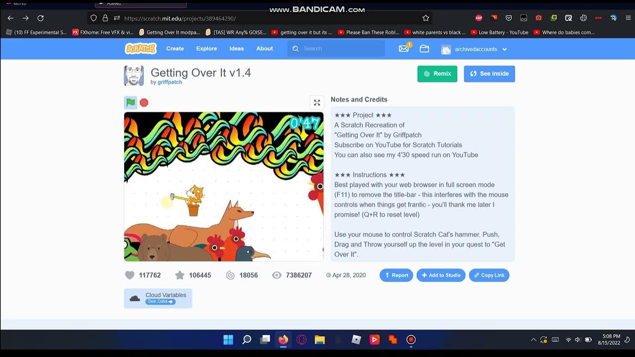 Scratch getting over it. Getting over it (scratch version). scratchit фото.