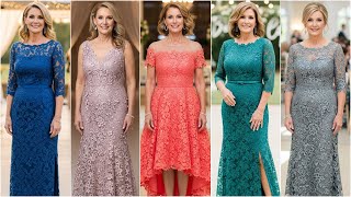 Most Elegant 3D Floral Lace Mother of the Bride Gowns: Floral Lace Wedding Guest Dress Trends 2026 screenshot 5