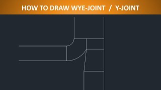 how to draw Y JOINT || WYE JOINT || HVAC DRAFTING