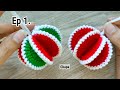 Ep1.🌲Crochet a Bauble Christmas Decorations Tutorial step by step #crochet
