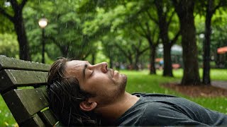 Goodbye Insomnia and Sleep Well in 3 minutes with Rain Sounds falling in the park, Relax, ASMR