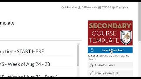 Importing Canvas Template into SIS from Commons