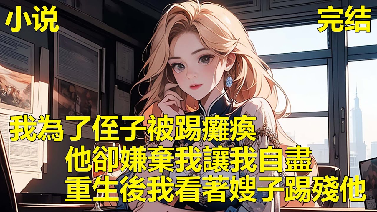 嫂子睡覺被吵醒，氣的她要踢侄子，我擋在面前被她踢斷腰椎，癱瘓後嫂子跟我媽嫌我難照顧要我去死，而侄子不但不感恩還說我罪有應得，我心寒選擇咬舌自盡，重生後我選擇冷眼旁觀！#一口气看完 #小说 #推文