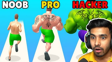 Muscle Rush gameplay / Noob vs / pro / hacker / Gete gamerz||