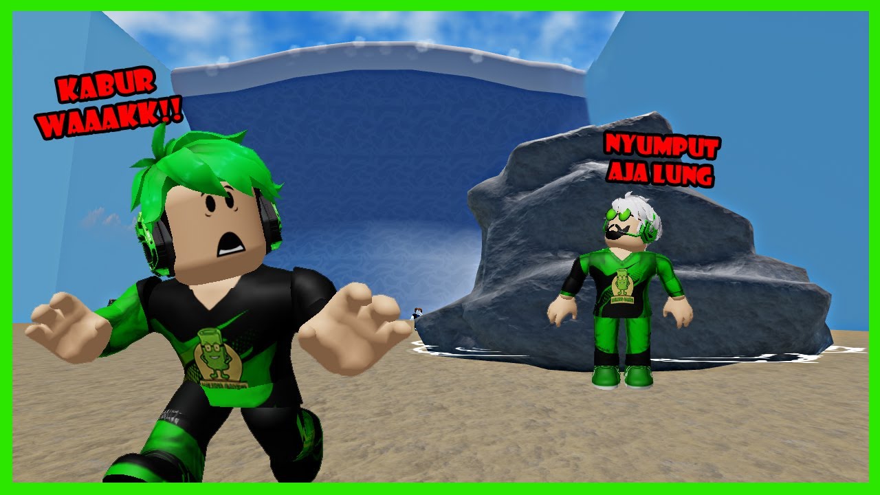 Darlung & Wak Darlung Nekat Ikut Tantangan Bertahan Hidup Dari Tsunami Di Roblox
