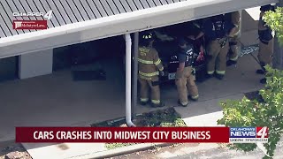 Car crashes into Midwest City business