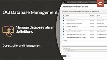 OCI Database Management: How to manage database alarm definitions