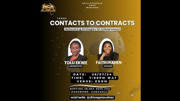 Contacts to Contracts  Networking Strategies for Entrepreneurs