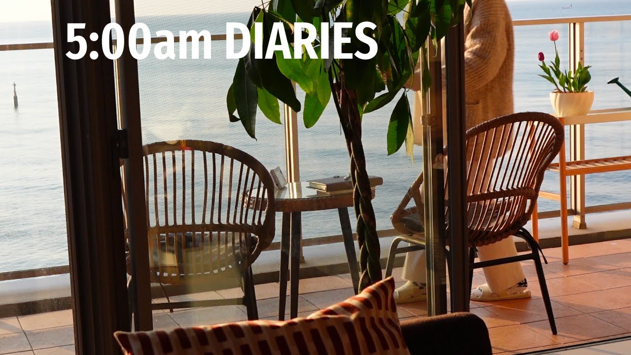 [Японский дом с видом на океан] Дневник на 5:00 утра. Домашний хлеб. Пикник под цветущей сакурой.