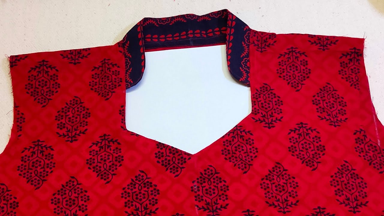 Perfect Half collar neck cutting and stitching in Telugu | #vijayasstitching |Collar Neck