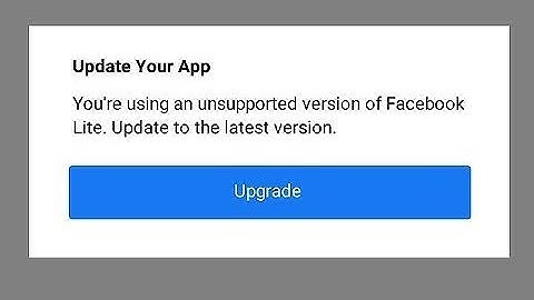 youre using unsupported version of Facebook Lite Problem  Update Your android App