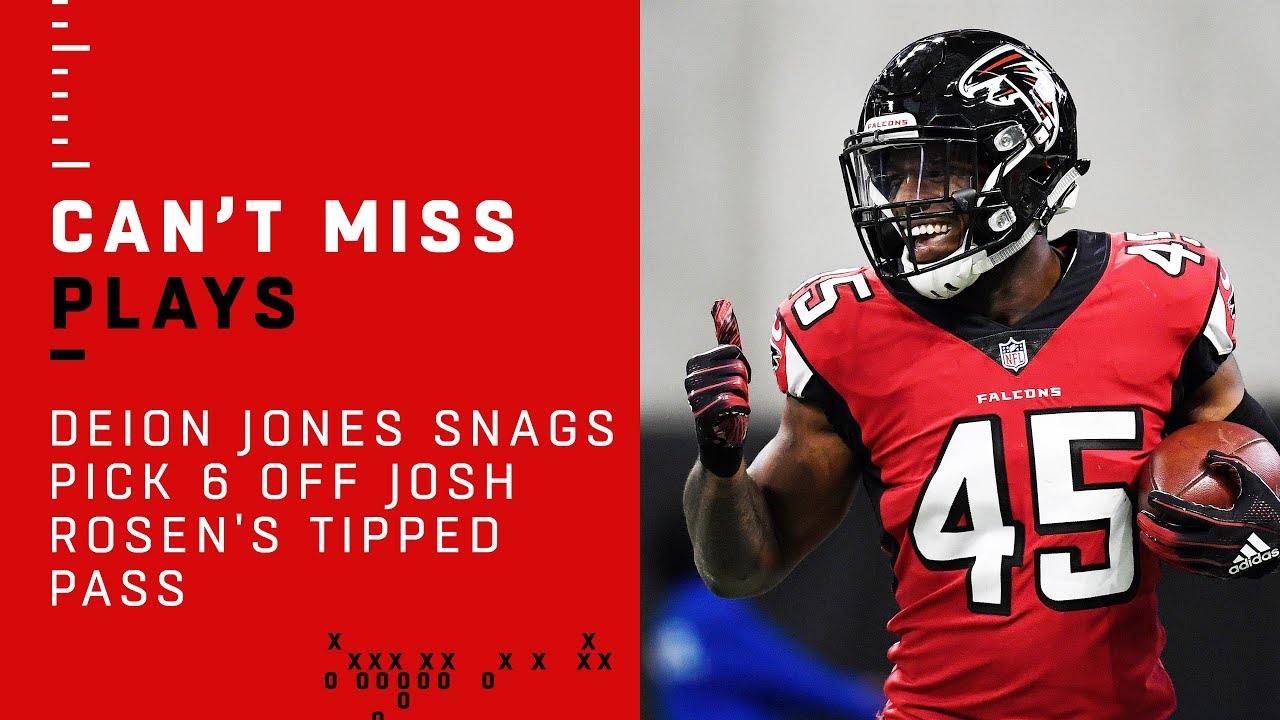 Falcons LB Deion Jones Snags Pick 6 Off Josh Rosen's Tipped Pass