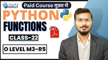 Python O level Full course in Hindi | Python for beginners in Hindi | m3r5 python #22 Function