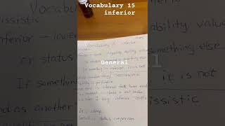 Vocabulary 15 inferior. Inferiority complex should begin in the childhood as far as I understand