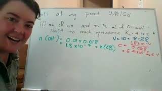 Chapter 3, part 4 pH equilibrium WA/SB: example 3