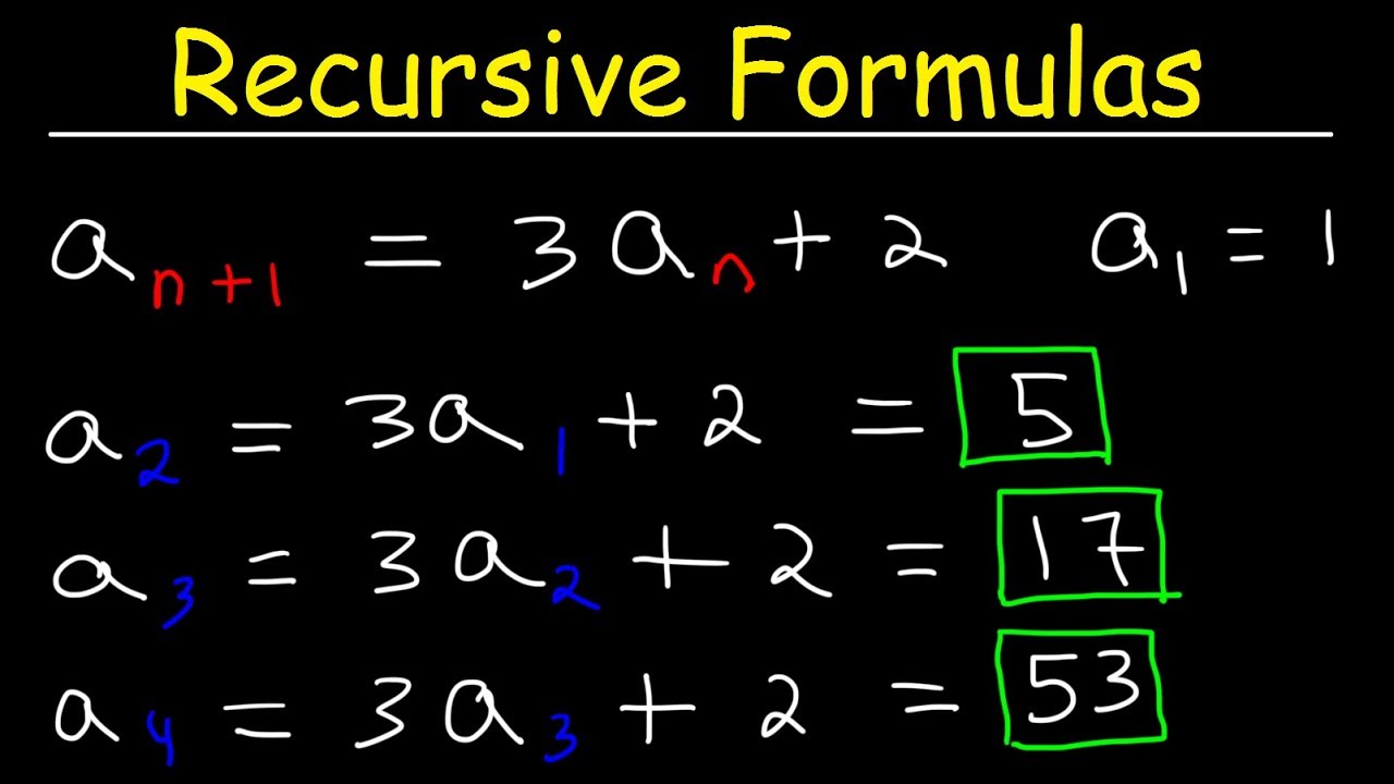 Recursive Formulas For Sequences