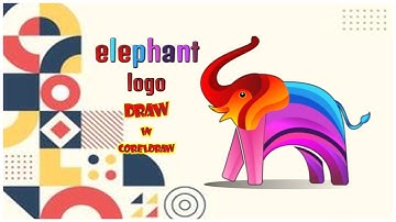 How to draw a Elephant Step by Step|Elephant Drawing Lesson|How to Draw an Elephant Logo|Coreldraw🐘