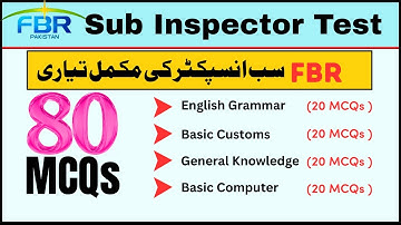 FBR Sub Inspector Preparation 2025 | Sub Inspector FBR Complete Preparation Online | FBR Jobs 2025
