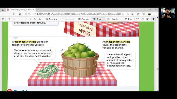 EnVision Math 6 Lesson 4-8: Understand Dependent and Independent Variables