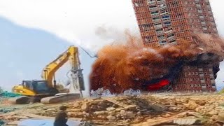 World's Most Stupid Excavator Driving Fails- Best Dangerous Destroy Construction