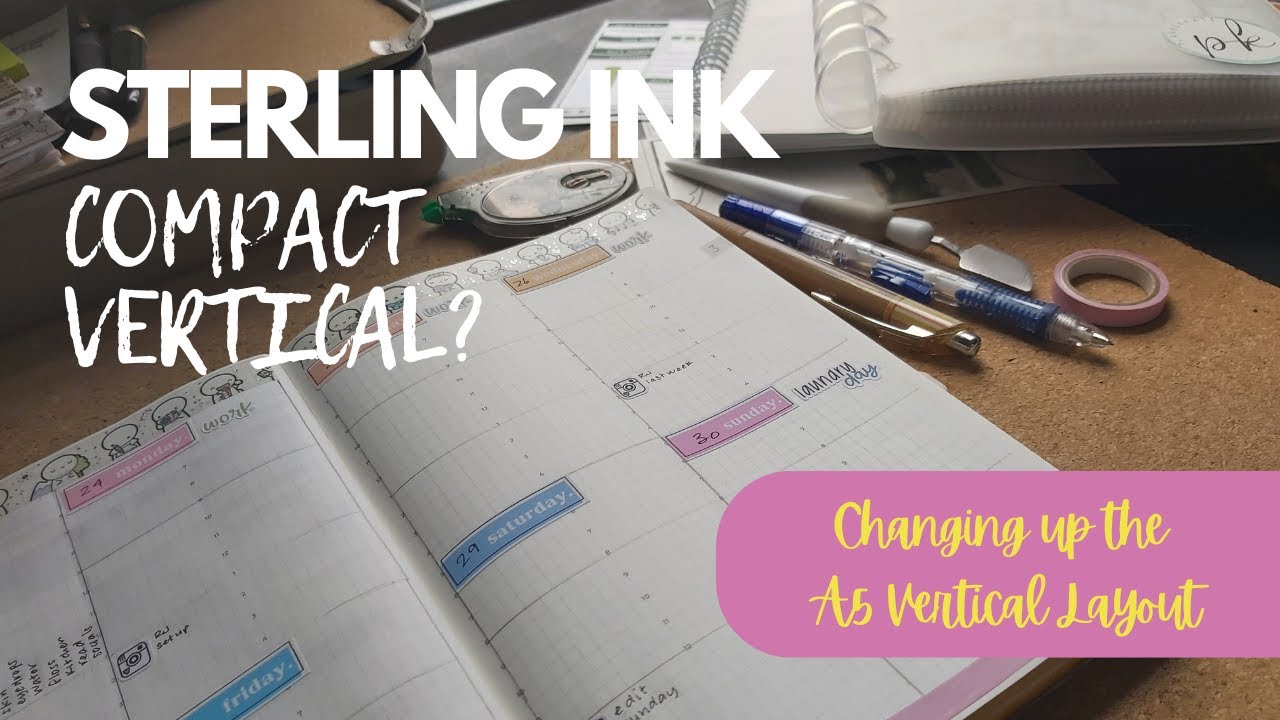 PLAN WITH ME | A5 STERLING INK COMMON PLANNER| COMPACT VERTICAL? - YouTube