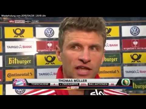 Müller Interview DFB Pokal Halbfinale 2015 FC Bayern München-Borussia Dortmund
