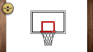 How to draw a basketball hoop easy step by step