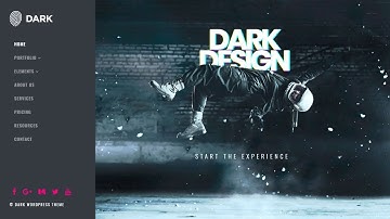 Dark WordPress Theme Presentation - Responsive Site Builder