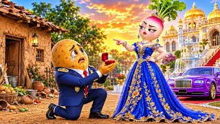 💔 Poor Potato Rejected By Rich Radish | Became DPO Officer For Revenge | Emotional Lovestory#veggies