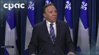 Le PM du Québec, François Legault, s’exprime sur les immigrants temporaires - 8 mai 2024