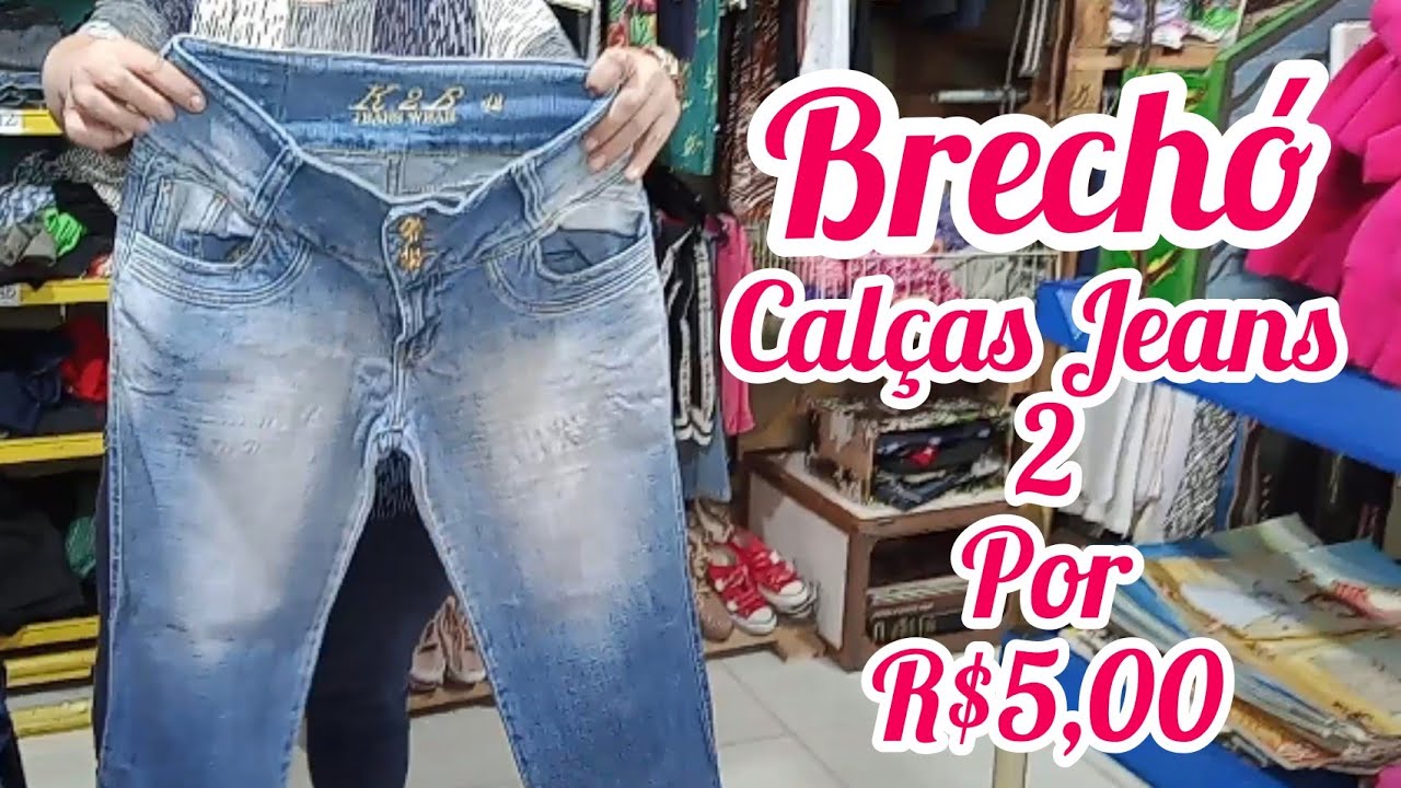 Brechó em São Paulo com Promoção de Calças Jeans.