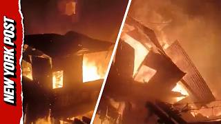 Inferno Tears Through Packed Neighborhood as Firefighters Battle Water Shortages in Philippines
