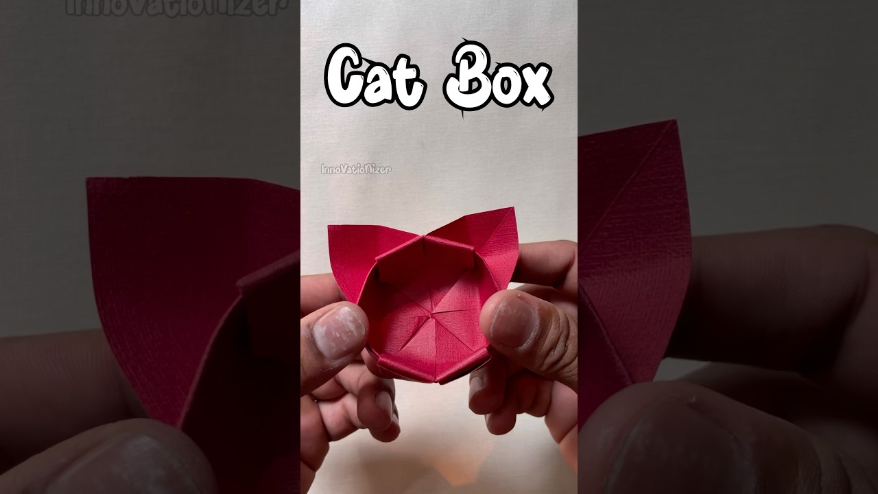 Easy Origami CAT BOX Step by Step Tutorial | Paper CAT BOX | InnoVatioNizer 