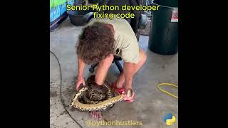 Python is like a dangerous snake. Senior Python developer just knows how to control that better!