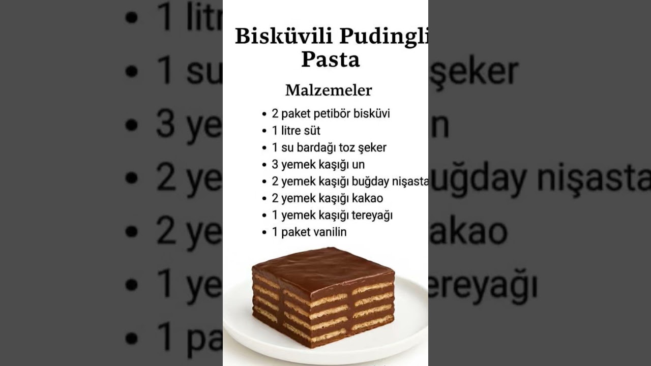 bisküvi bisküvili pudingli pasta #keşfet #pratiktarifler #tarif #yemektarifleri #shorts