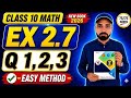 Class 10 Math New Book Chapter 2 Exercise 2.7 Question 1,2,3 Easy Method