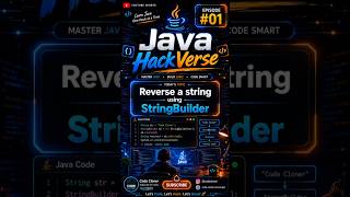 🤯 Reverse a String in One Line Java Trick | Java HackVerse Episode 1| Java one linear hack | #Shorts