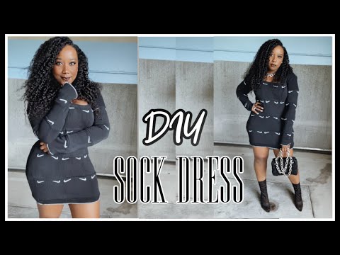 DIY Nike Socks to Baddie Dress | ThriftFlip | Upcycle