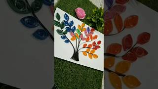Easy quilling paper tree✨#shorts
