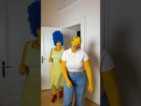 Paulas Ergebnis 😂💛 Wie findet ihr den Simpsons Trend?? 🍩