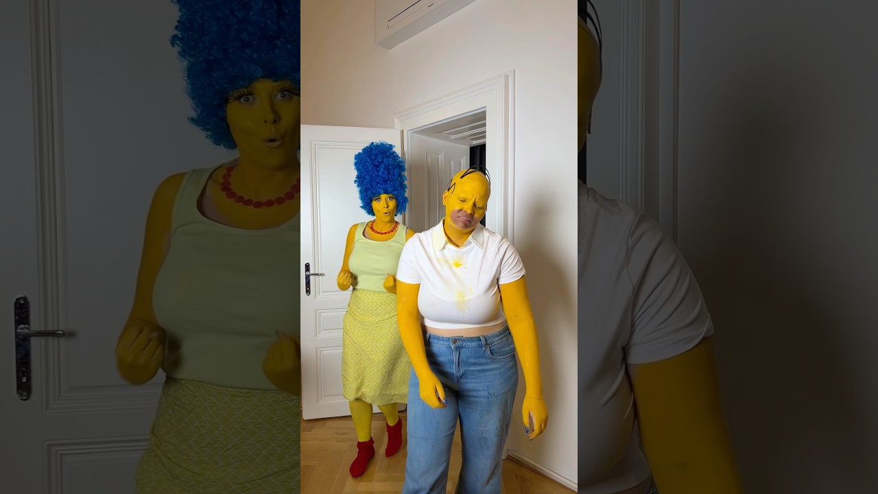 Paulas Ergebnis 😂💛 Wie findet ihr den Simpsons Trend?? 🍩
