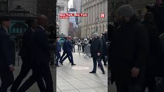 Eric Adams Met With Shouts to Resign As He Departs Court