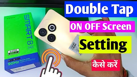 infinix smart 8 HD double tap on off screen setting | infinix smart 8 HD auto screen on off setting