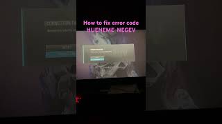 How to ACCTUALLY fix error code HUENEME-NEGEV | MW3 | #mw3 #warzone #feedshorts #shorts