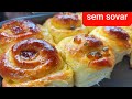 PÃO DOCE CARACOL SEM SOVAR massa perfeita!!!❤