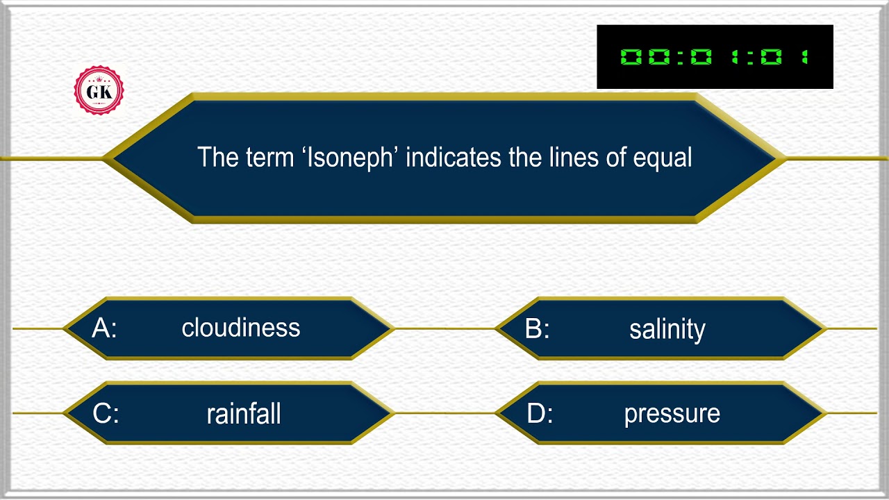 The term ‘Isoneph’ indicates the lines of equal   